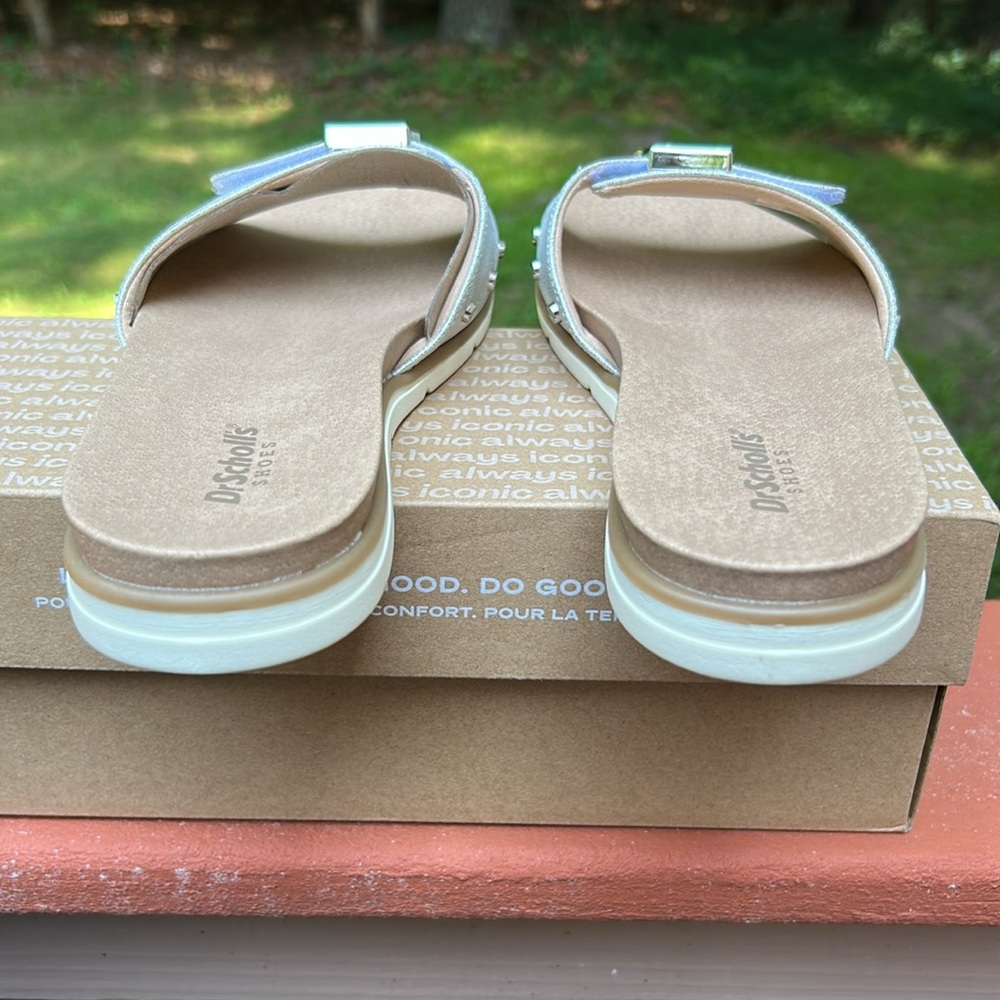 Dr. Scholl's Metallic Silver Nice Iconic Sandal - Picture 7 of 11